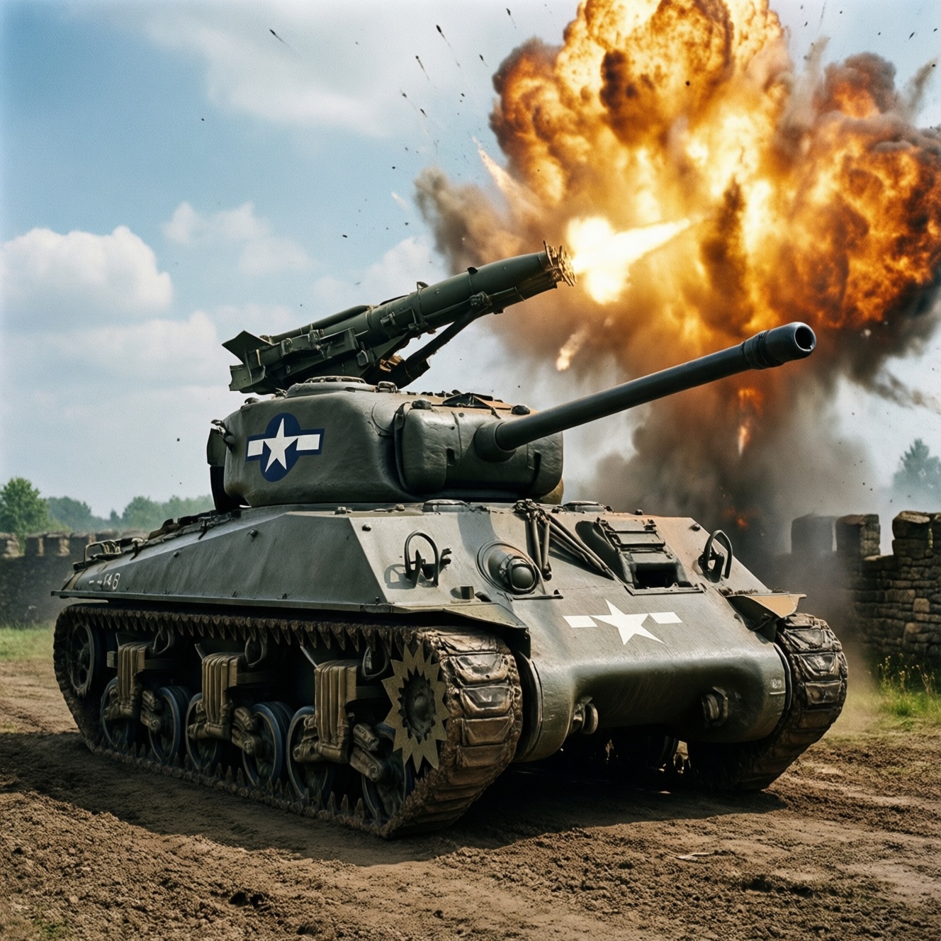 Ww2 Us calliope: ракетная установка T34 на базе M4 sherman и её применение в Европе
